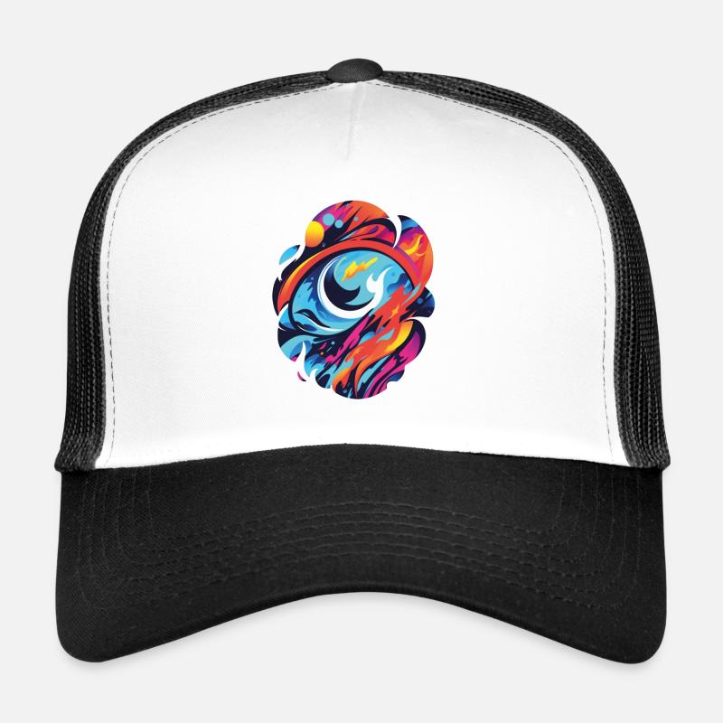 Œil coloré : représentation astucieuse de l’âme Casquette trucker 
