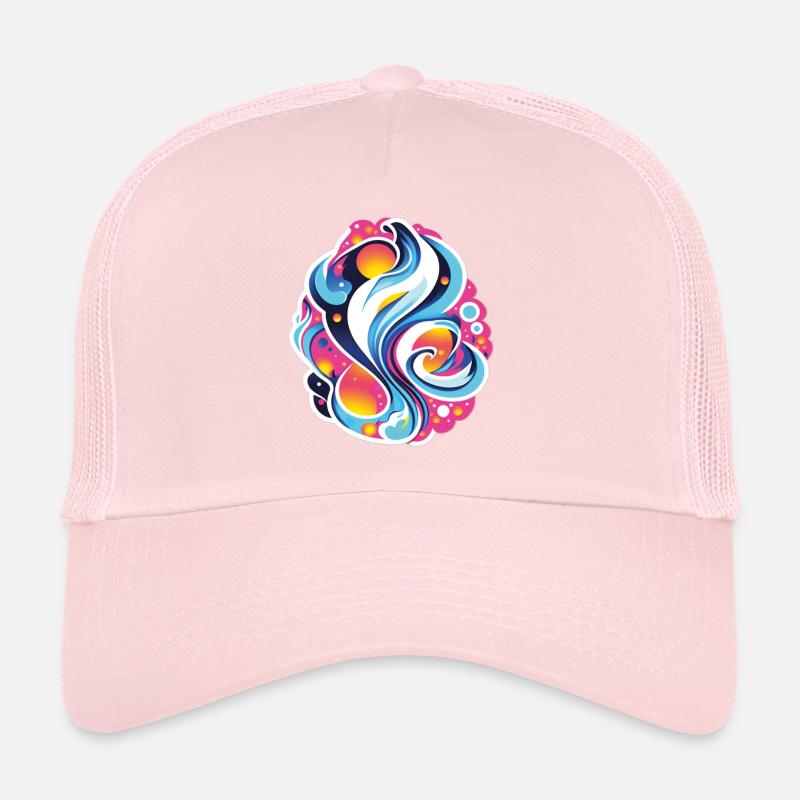 Farbenfrohe Abstraktion: Ein Tanz Trucker Cap