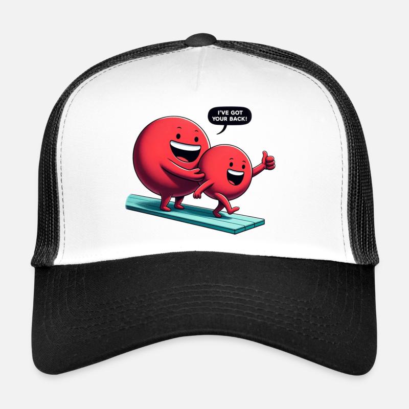 Always supportive duo on the diving board - Trucker Cap - white/black