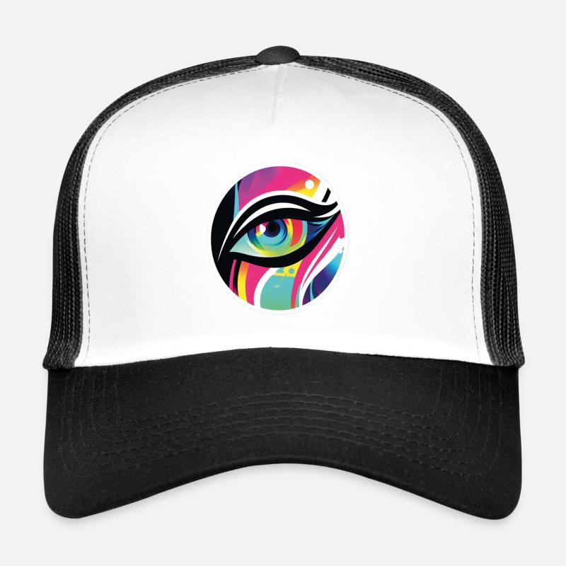 Kunstvoller Blick: Das Auge in Farbe Trucker Cap