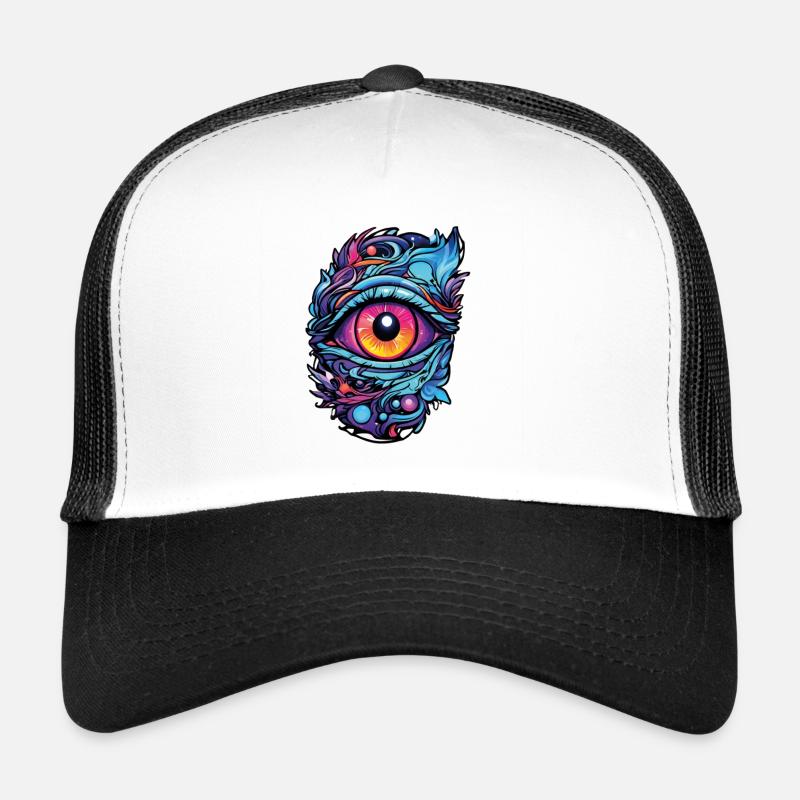 Explosion de couleurs en vue : l’œuvre d’art de l’œil mystique Casquette trucker 