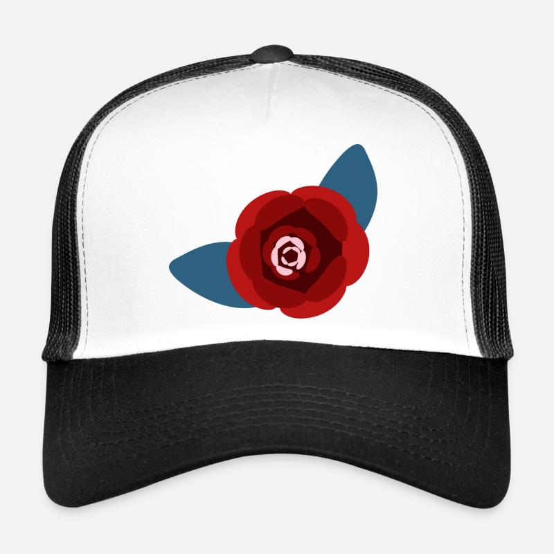 fleur de camélia rouge Casquette trucker 
