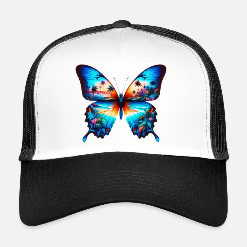 Butterfly - Trucker Cap - white/black