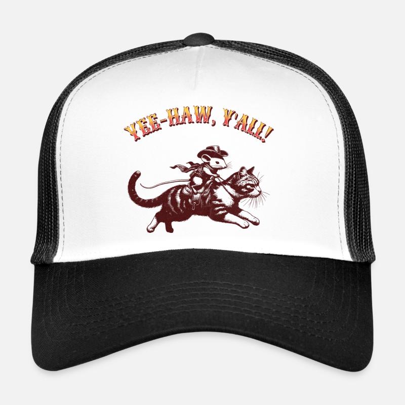 Yee-Haw Y’all - Chat de rodéo Casquette trucker 