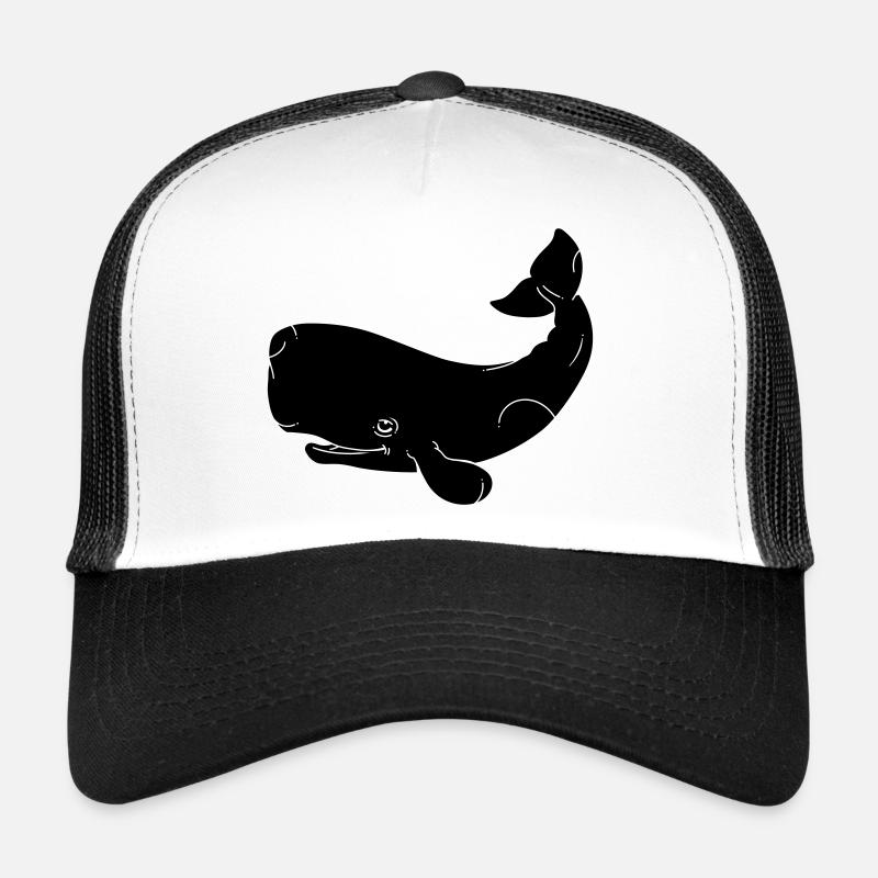 Baleine - Casquette trucker  - blanc/noir