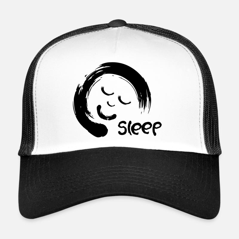 Visage endormi, etc., cercle avec le visage endormi Casquette trucker 