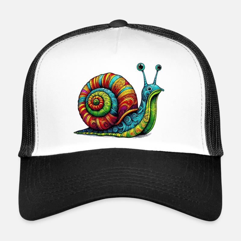 Schnecke - Trucker Cap - Weiß/Schwarz
