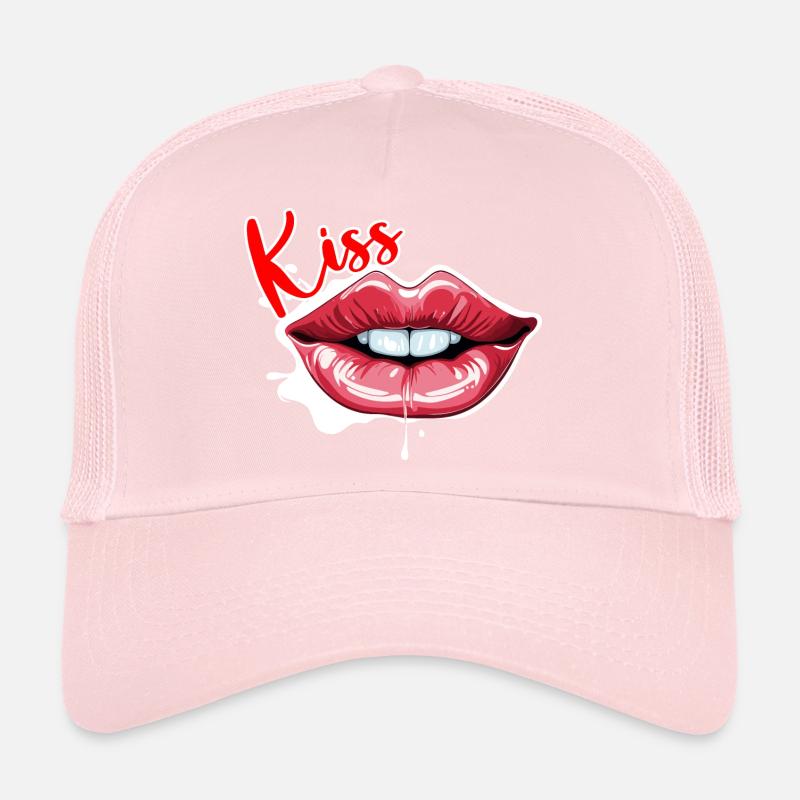 Bouche / Lèvres / Dents / Langue / Sourire / Baiser Casquette trucker 