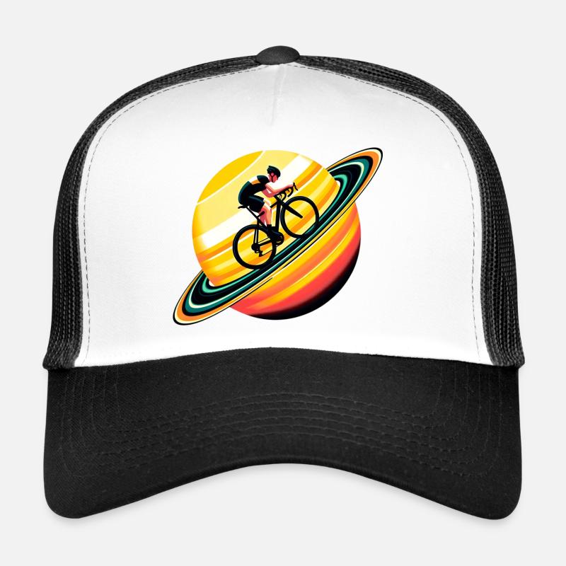 Cycliste sur Saturne Casquette trucker 