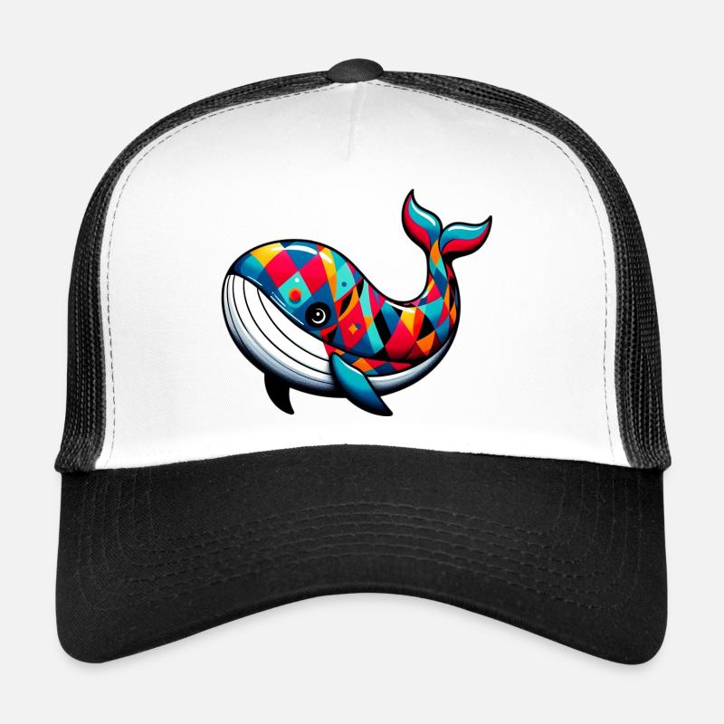 Harlequin whale Trucker Cap