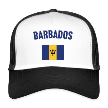 Barbados Flag - Trucker Cap - white/black - Front