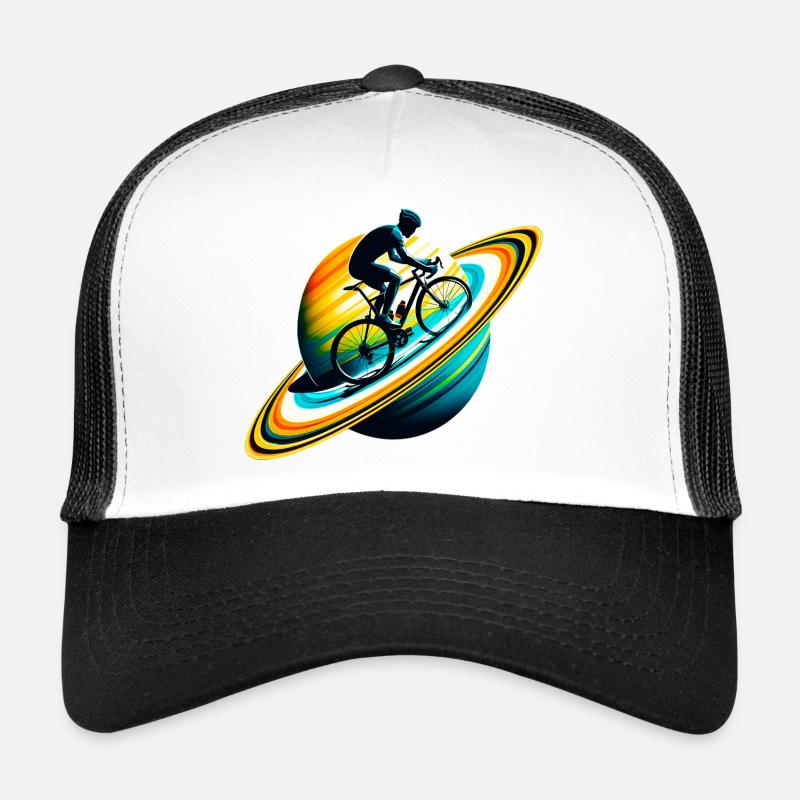 Cycliste sur Saturne Casquette trucker 