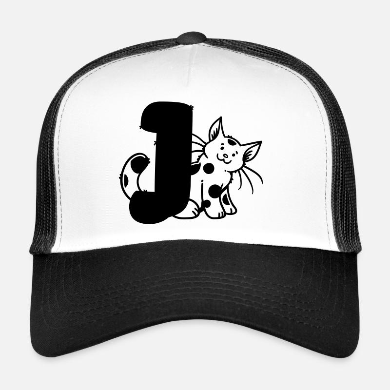 Lettre Chat J Casquette trucker 