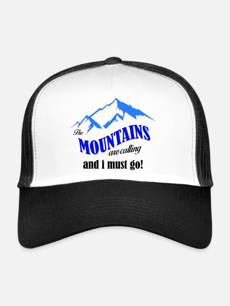 mountains are calling copy - Trucker Cap - white/black - Front