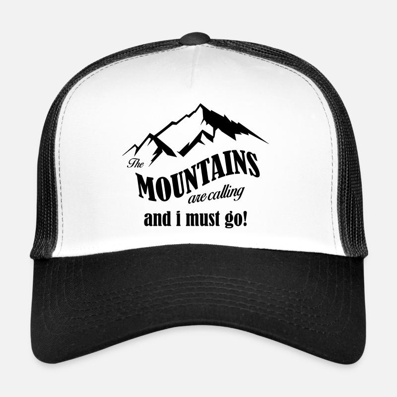 mountains are calling Kopie - Trucker Cap - Weiß/Schwarz