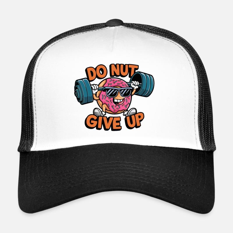 Do Nut give up - Trucker Cap - Weiß/Schwarz