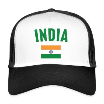 India Flag - Trucker Cap - white/black - Front