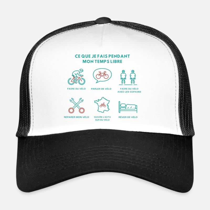 Radfahrer Leidenschaft Humor Radfahren - Trucker Cap - Weiß/Schwarz