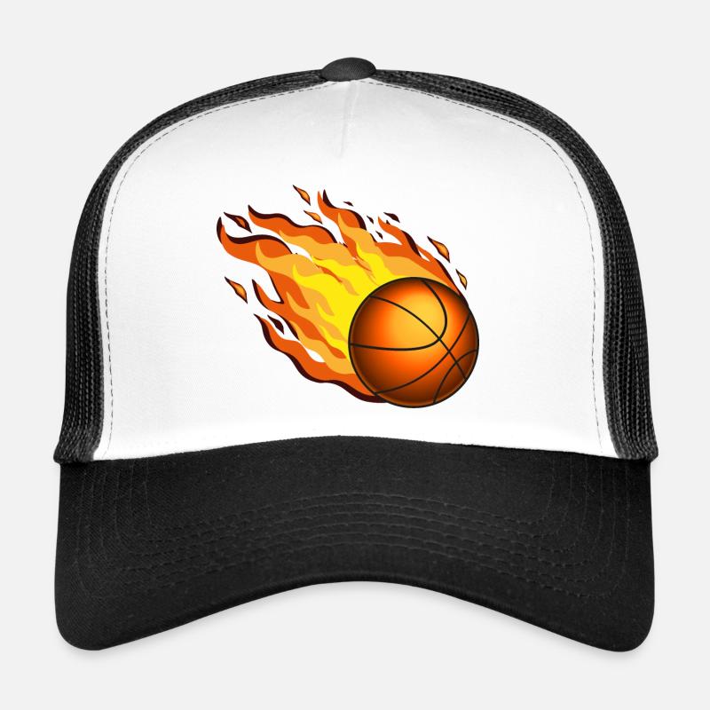 Basketball en feu Casquette trucker 