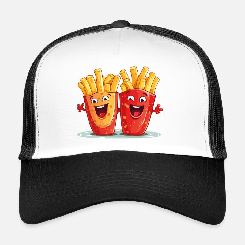 frites amour frise l’amant frits visage Casquette trucker 