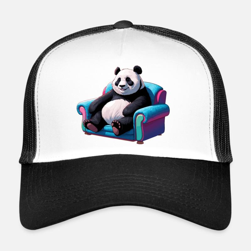 Panda cool sur le canapé Casquette trucker 