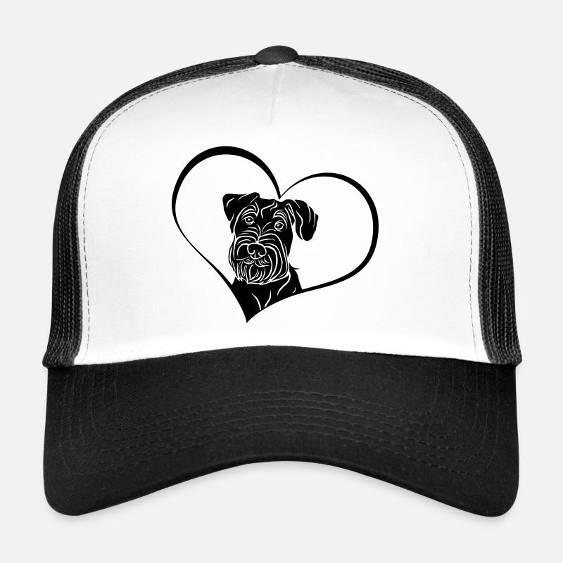 Schnauzer moyen en cœur Casquette trucker 