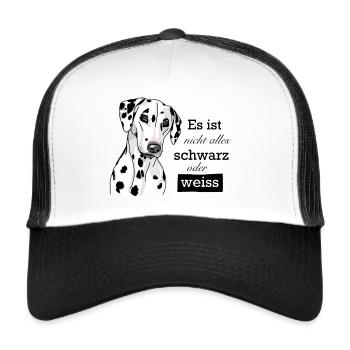 Dalmatiner - Trucker Cap - Weiß/Schwarz - Vorne