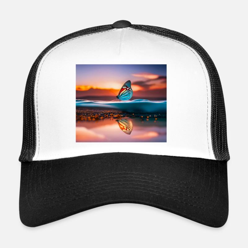 Colorful butterfly at sunset Trucker Cap