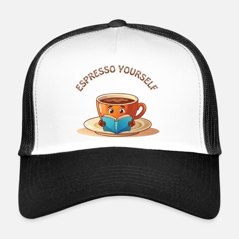 Espresso yourself - Casquette trucker - blanc/noir