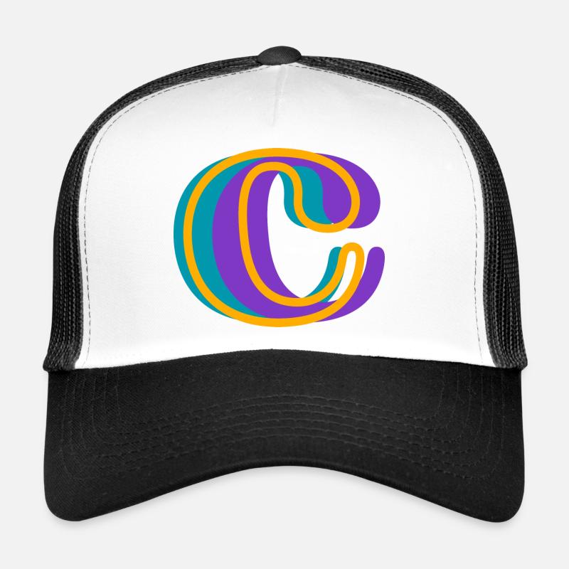 Letter c multicoloured - original gift idea Trucker Cap