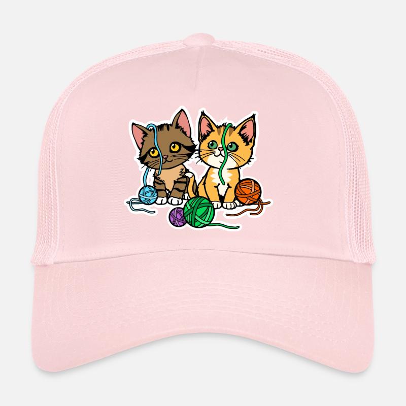 My cats have fun with my wool! Trucker Cap