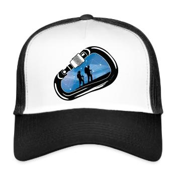 Carabiner Climbing - Trucker Cap - white/black - Front