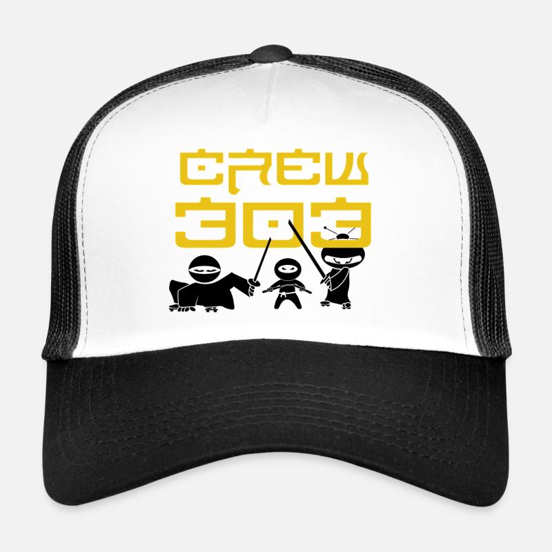 CREW 303 - Trucker Cap - Weiß/Schwarz