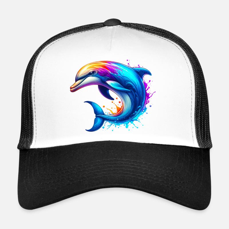 Delfin - Trucker Cap - Weiß/Schwarz