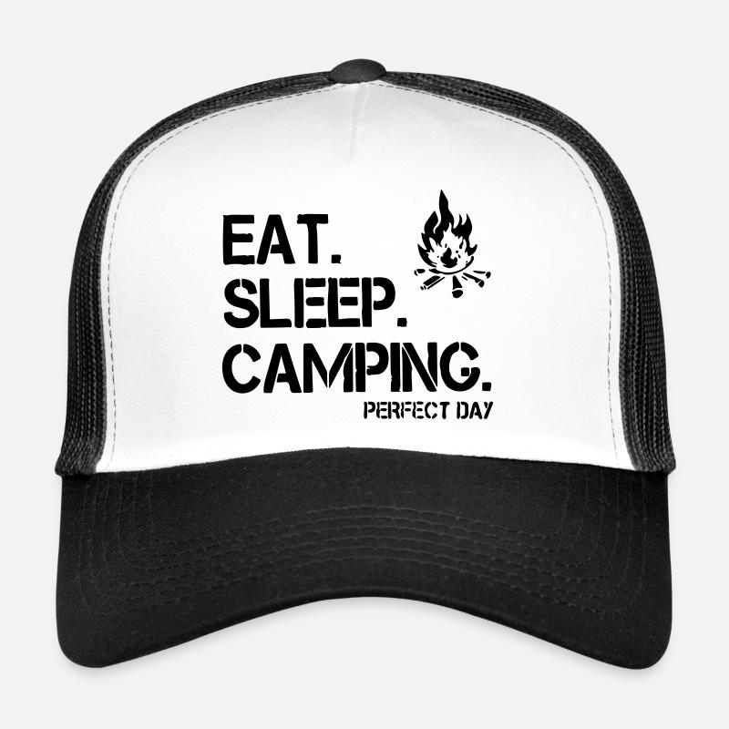eat sleep camping Trucker Cap