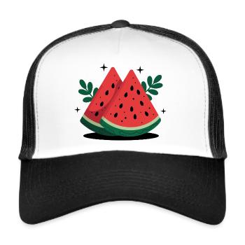 Watermelon: Sweet summer retreat - Trucker Cap - white/black - Front