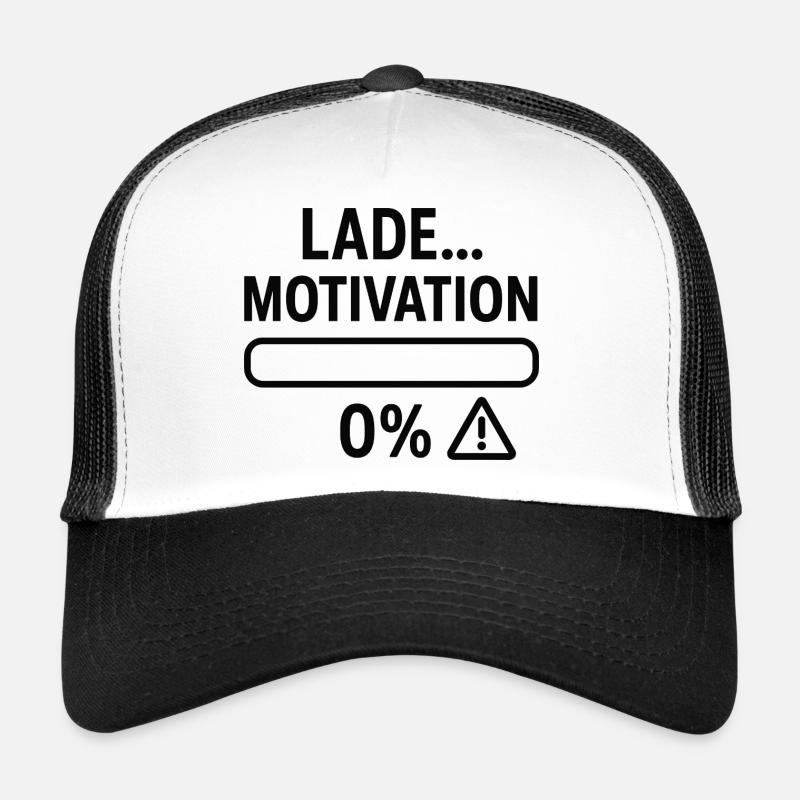 Barre de motivation à zéro - Casquette trucker  - blanc/noir