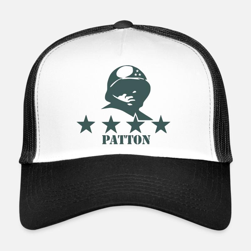 Ikonische General Patton Silhouette mit Sternen Trucker Cap