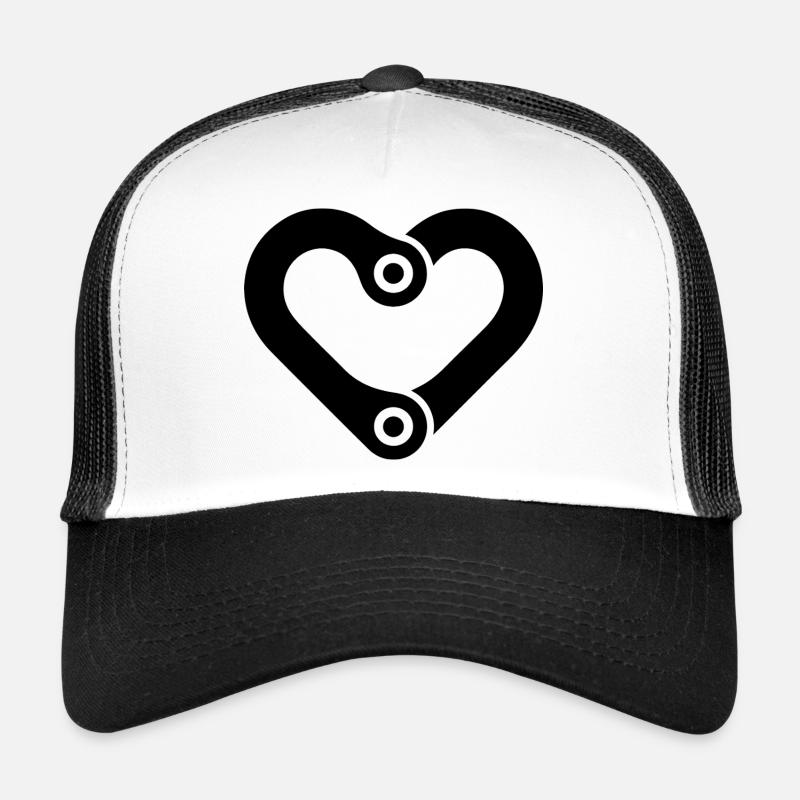 Cycling Heart Chain Link Trucker Cap