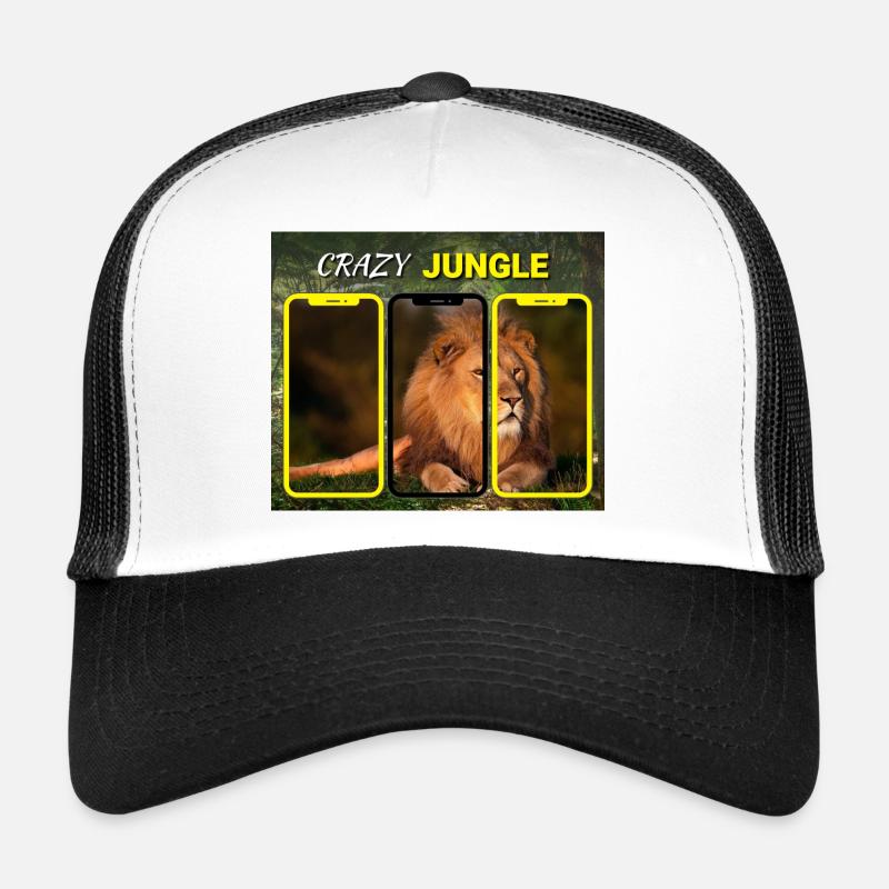 Verrückter Dschungel - Trucker Cap - Weiß/Schwarz