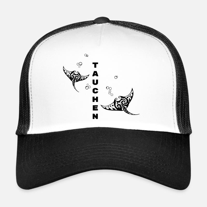 Plongée – Tribal Manta Rays Design Casquette trucker 