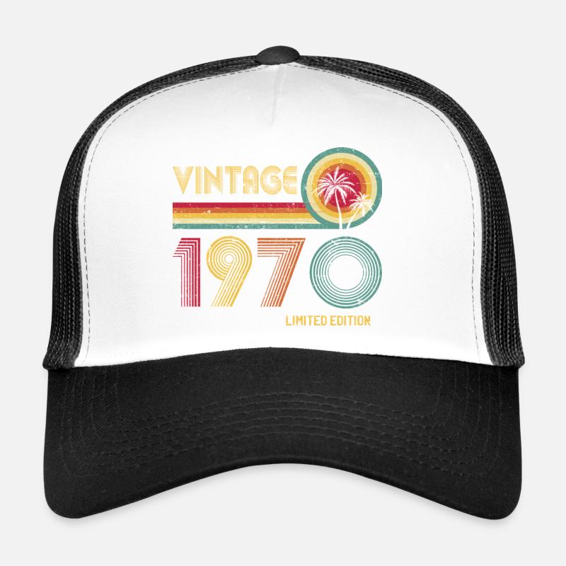 Vintage 1970s Retro Circular Design Trucker Cap