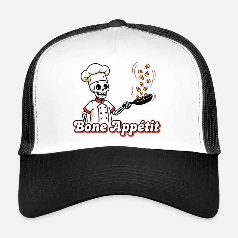 Totenkopf Chef mit Candy Snake Design Trucker Cap