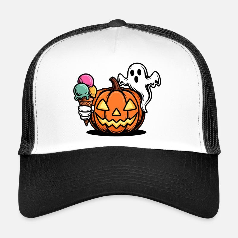 Kürbis-Eis Halloween Spaß Trucker Cap