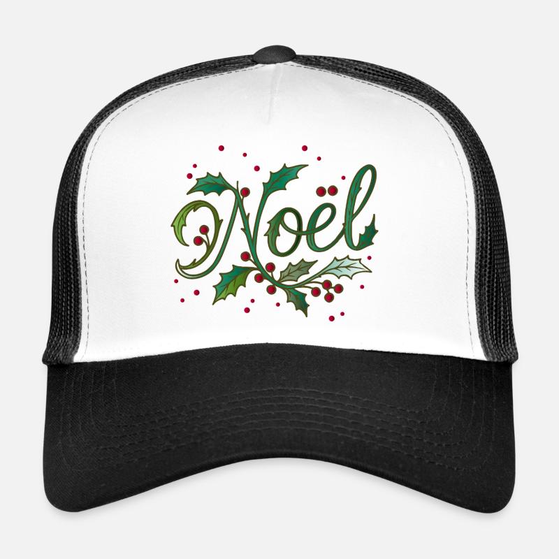 Christmas "Noël" design with holly Trucker Cap