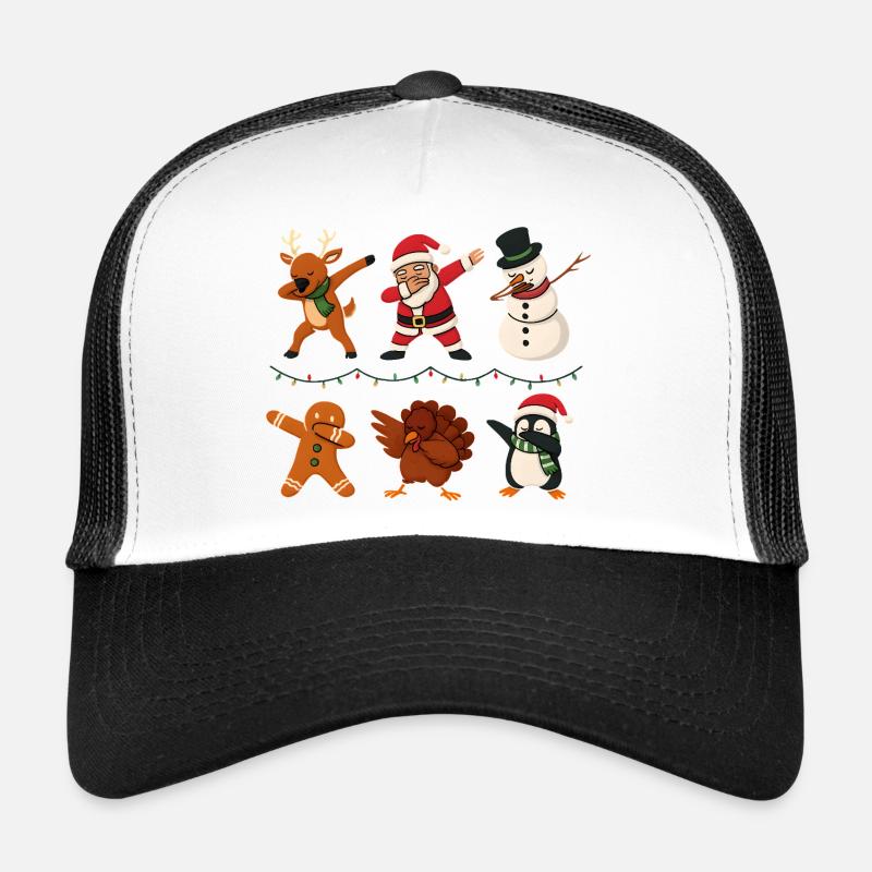 Funny dabbing Christmas motif with figures Trucker Cap