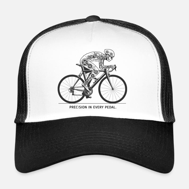 Cycliste squelette avec engrenages Casquette trucker 
