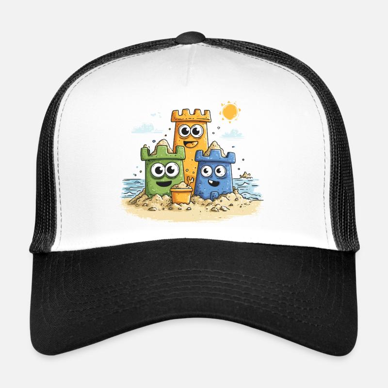 Sandbox heroes on the beach Trucker Cap