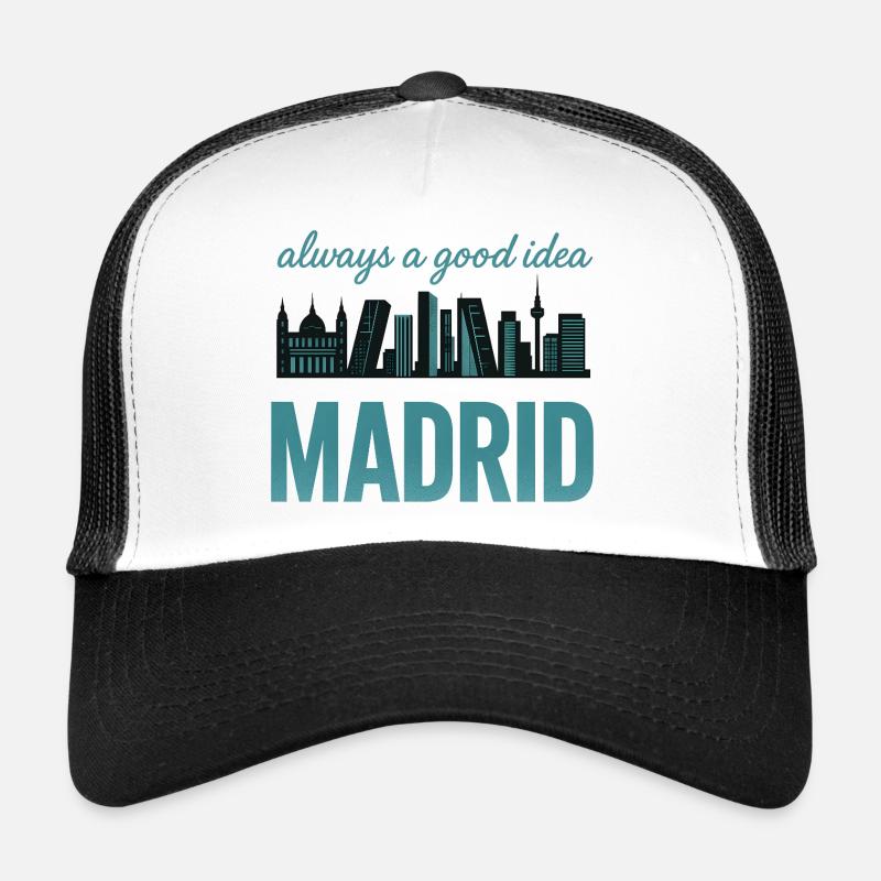 Madrid Skyline – Always a Good Idea Design Trucker Cap
