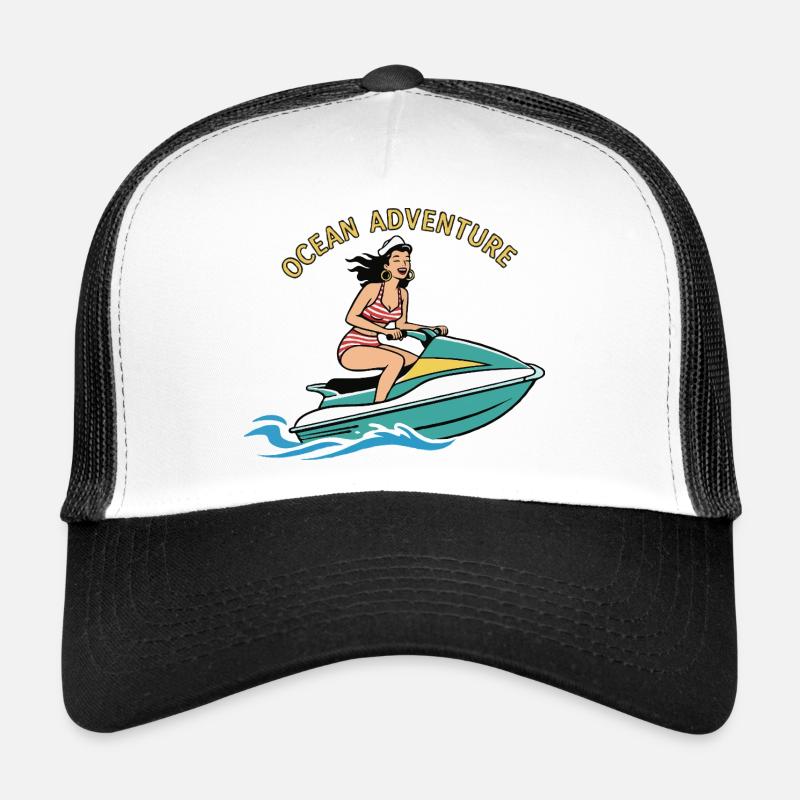 Pin-up en jet ski Casquette trucker 